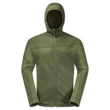 Jack Wolfskin Fleecejacke Hirschberg Hooded Fullzip grün Herren